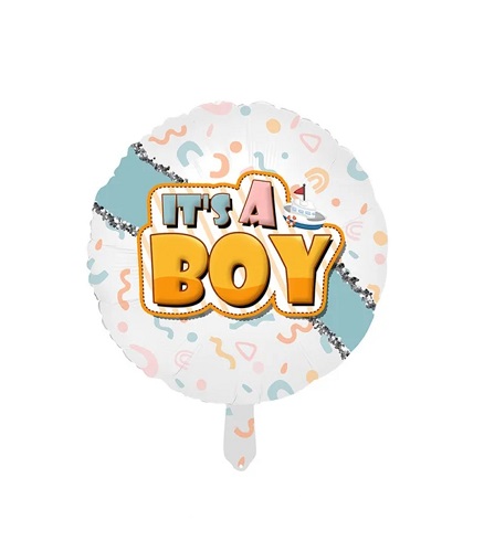 BALON FOLIE ROTUND IT S A BOY - MODEL 2 - 45 CM