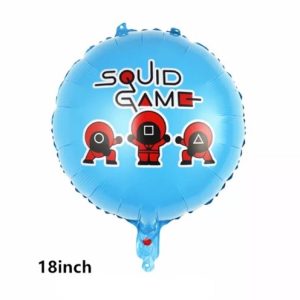 BALON FOLIE ROTUND SQUID GAME 45 CM BLEU
