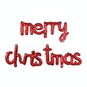 BANNER BALOANE MERRY CHRISTMAS ROSU