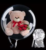 Balon Bobo Transparent pentru Umplere Cadouri 80 cm (Gât Larg 20 cm) Un balon perfect transparent