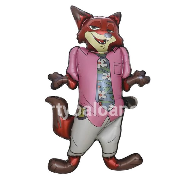 Balon Folie Figurina Nick Wilde Zootopia Camasa Roz 70x48 cm Balon din folie metalizata tip figurina cu vulpoiul Nick Wilde in camasa roz din animatia Zootopia dimensiuni 70x48 cm pentru umflare cu heliu sau aer.