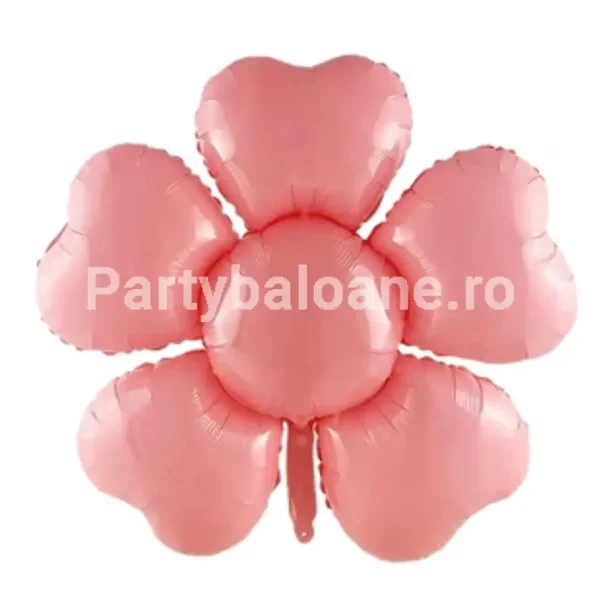 Balon din Folie în Formă de Margaretă Roz – Dimensiune Gigant 98x94 cm