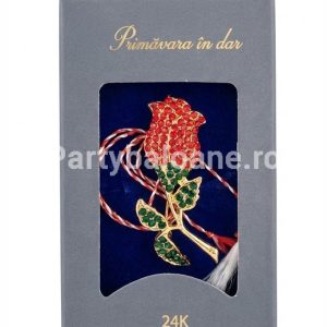 Brose Martisor Placate cu Aur 24K - Cadouri Elegante 1 Martie - Party Baloane