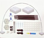 CHIT COMPLET ARCADA FIXA DEMONTABILA CU 155 BALOANE IN NUANTE PASTELATE CU FRUNZE - imagine 2
