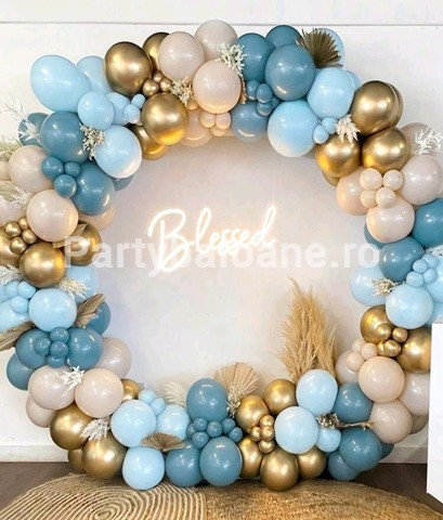 CHIT GHIRLANDA BALOANE IN NUANTE DE DUSTY BLUE