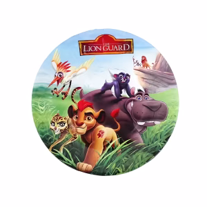 Farfurii Party Simba și Regele Leu – Set 10 Bucăți Carton 18 cm (Garda Felină) O farfurie rotundă de desert din carton