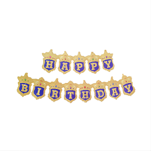 GHIRLANDA DIN BALOANE FOLIE - HAPPY BIRTHDAY AURIU CU ALBASTRU