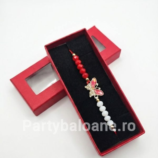 Mărțișor Premium Brățară în Cutie Cadou - Modele Norocoase 1 Martie Model 31 Martisor premium bratara cu perle si talismane norocoase in cutie rosie cadou 1 martie