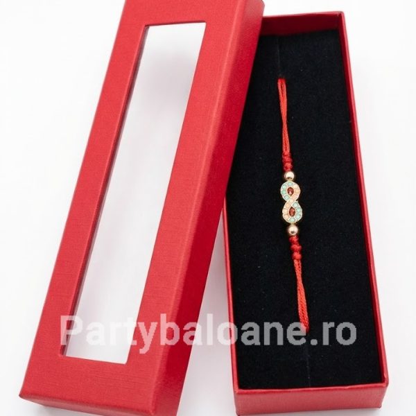 Mărțișor Premium Brățară în Cutie Cadou - Modele Norocoase 1 Martie Model 50 Martisor premium bratara cu perle si talismane norocoase in cutie rosie cadou 1 martie