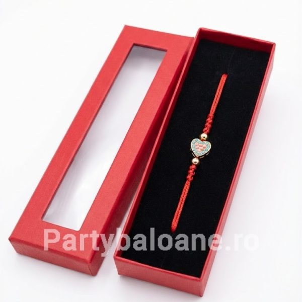 Mărțișor Premium Brățară în Cutie Cadou - Modele Norocoase 1 Martie Model 54 Martisor premium bratara cu perle si talismane norocoase in cutie rosie cadou 1 martie