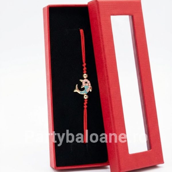 Mărțișor Premium Brățară în Cutie Cadou - Modele Norocoase 1 Martie Model 56 Martisor premium bratara cu perle si talismane norocoase in cutie rosie cadou 1 martie