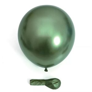 SET 10 BALOANE LATEX VERDE AVOCADO CHROME - 30 CM