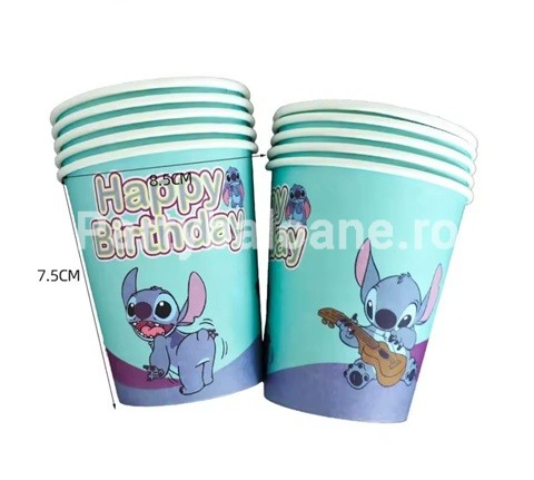 SET 10 PAHARE DIN CARTON STITCH 200 ML