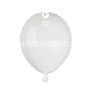 SET 100 BALOANE ALB COD 001 - 13 CM