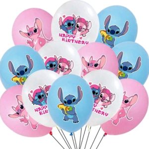 SET 12 BALOANE LATEX TEMATICA STITCH – 30 CM