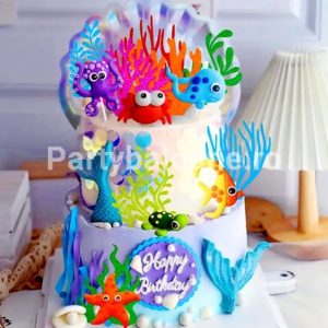 SET 14 TOPPERE 3D PENTRU TORT – ANIMALE MARINE