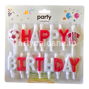 SET 15 LUMANARI HAPPY BIRTHDAY - TEMATICA FOTBAL