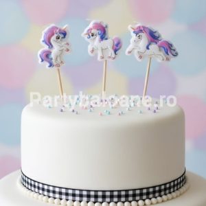 SET 3 LUMANARI TORT - TEMATICA UNICORN