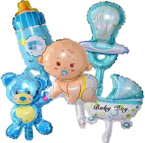 SET 5 BALOANE FOLIE - BEBE BAIETEL