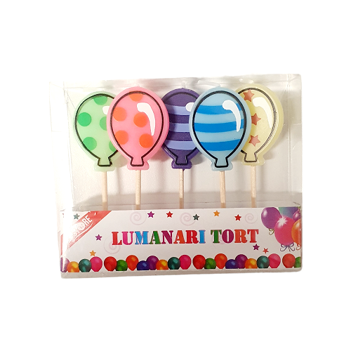 SET 5 LUMANARI PENTRU TORT -MODEL BALOANE
