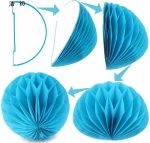 ORNAMENT DIN HARTIE HONEYCOMB PORTOCALIU 30 CM - imagine 2