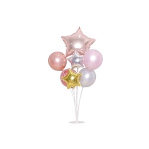 SET 7 BALOANE CU SUPORT INCLUS – STEA ROSE GOLD