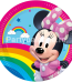 Set 8 Farfurii Din Carton Minnie Rainbow 23 Cm