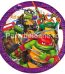 SET 8 FARFURII DIN CARTON TESTOASELE NINJA  23 CM