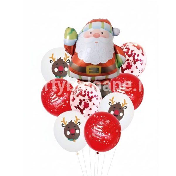 SET 9 BALOANE FOLIE MOS CRACIUN