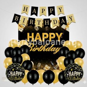 SET ARANJAMENT BALOANE HAPPY BIRTHDAY CU BACKGROUND INCLUS