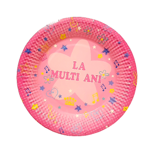SET 8 FARFURII ROZ LA MULTI ANI