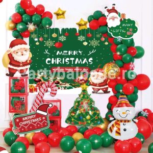 SET GHIRLANDA BALOANE MOS CRACIUN - BACKGROUND INCLUS