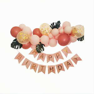 SET GHIRLANDA BALOANE ROSE GOLD SI PIERSICA MACARONS - 1,5 METRI