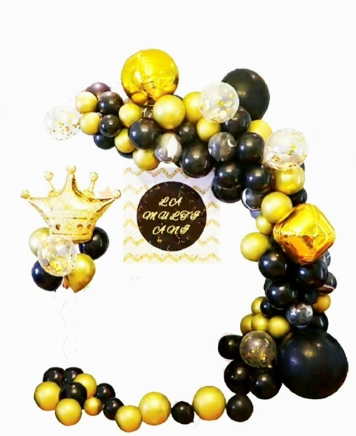 SET GHIRLANDA CU BALOANE NEGRE
