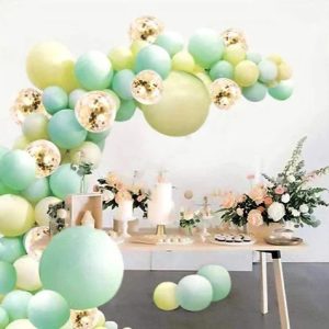 SET GIRLANDA CU BALOANE IN NUANTE DE GALBEN MACARONS