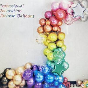 SET GIRLANDA CU BALOANE MULTICOLOR CHROME
