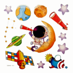 SET STICKERE DECORATIVE FOSFORESCENTE - ASTRONAUTI MODEL 5