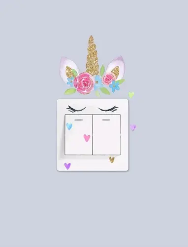STICKER DECORATIV PENTRU INTRERUPATOR SAU PRIZA - UNICORN MODEL I