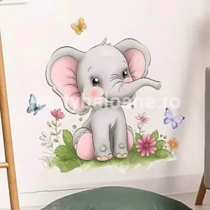 STICKER DECORATIV PENTRU PERETE - ELEFANTEL COD 442