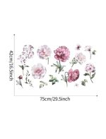STICKER DECORATIV PENTRU PERETE - FLORI ROZ COD 276 - imagine 2