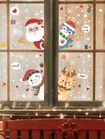 STICKER DECORATIV PENTRU PERETE SAU GEAM - CRACIUN - COD 04