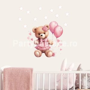 STICKER DECORATIV PENTRU PERETE - URS CU BALOANE COD 475B