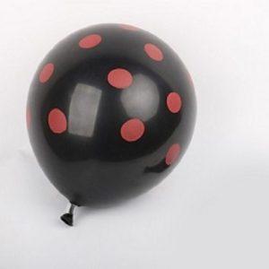 SET 10 BALOANE NEGRE CU BULINE ROSII 30 CM