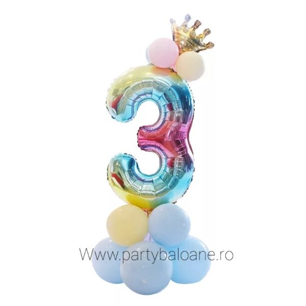 SET ARANJAMENT BALOANE CURCUBEU - CIFRA 3 - 115 CM