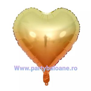 BALON FOLIE INIMA DEGRADE ROSE GOLD CU AURIU 45 CM