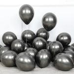 SET 20 BALOANE CHROME NEGRU - 13 CM - imagine 2