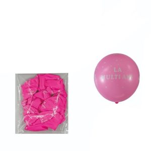 SET 20 BALOANE LATEX , ROZ DESCHIS IMPRIMATE LA MULTI ANI - 30 CM