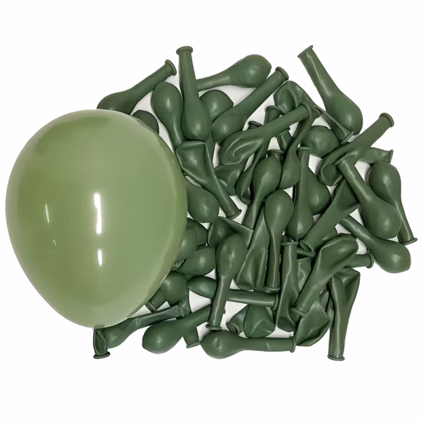 Set 100 Baloane Latex Green Avocado (Verde Avocado) 13 cm Imagine demonstrativa cu diferenta de culoare