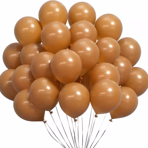 Set 100 Baloane Latex Macaron Mocha (Maro Deschis Cafea cu Lapte) 30 cm Un buchet impresionant format din baloane de latex de 30 cm