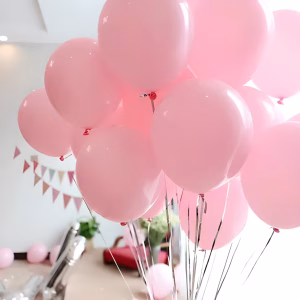 Set 100 Baloane Latex Roz Macaron (Roz Pastel Baby Pink) 30 cm Un buchet de baloane din latex de 30 cm complet umflate